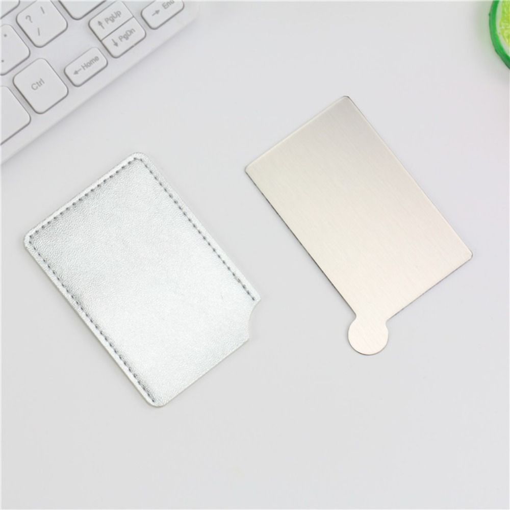 Portable Stainless Steel Cosmetic Mirror Stainless Steel Pocket Make Up Mirror Girl Lady