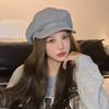 Fashion Hat Women's Octagonal Hat Spring and Autumn Korean Version Versatile Newspaper Bee Hat Fashionable Autumn and Winter Beret Men