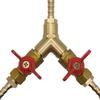 Brass Push-to-Connect Ball Valve Reducing Tee for Water Pipes (Sizes: 6/8/10/12/14/16mm)