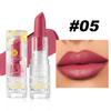 HANDAIYAN Velvet Matte Lipstick, Waterproof Long-Lasting Moisture Lip Makeup, Pigmented Smooth Nude Red Lipstick in Clear Floral Tube, Cosmetic