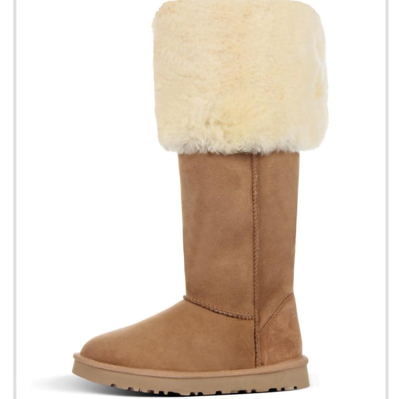 Módní zimní dámské kozačky nad koleno, dlouhé kozačky, super vysoká holeň, integrované sněhule z ovčí kůže, zimní venkovní izolace