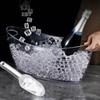 Boat-Shaped Ice Container Plastic Wine Cooler Beverage Tub Sturdy