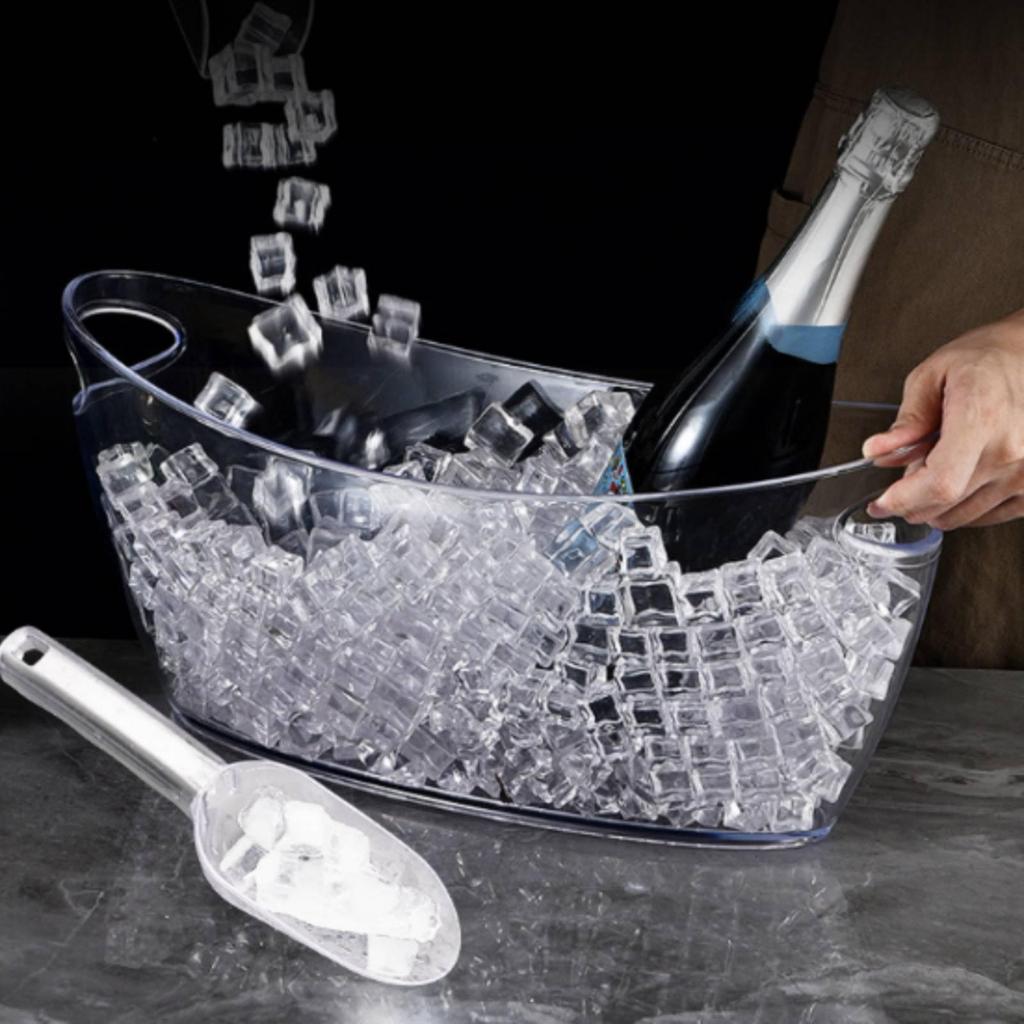 Boat-Shaped Ice Container Plastic Wine Cooler Beverage Tub Sturdy