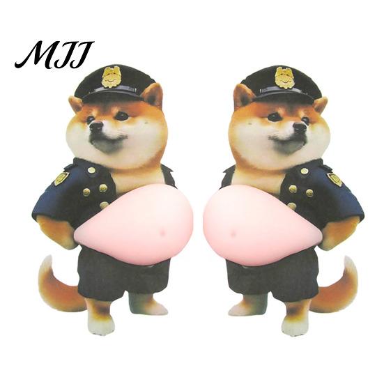 Anti-collision Sticker 1 Pair 3D Belly Dog Anxiety Stress Relief Elastic Tummy Cartoon Puppy Decal Fat Animal