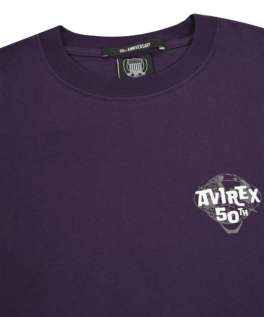 Abilegseu Avirex Usa Print T-Shirt / 7835234002 Purple