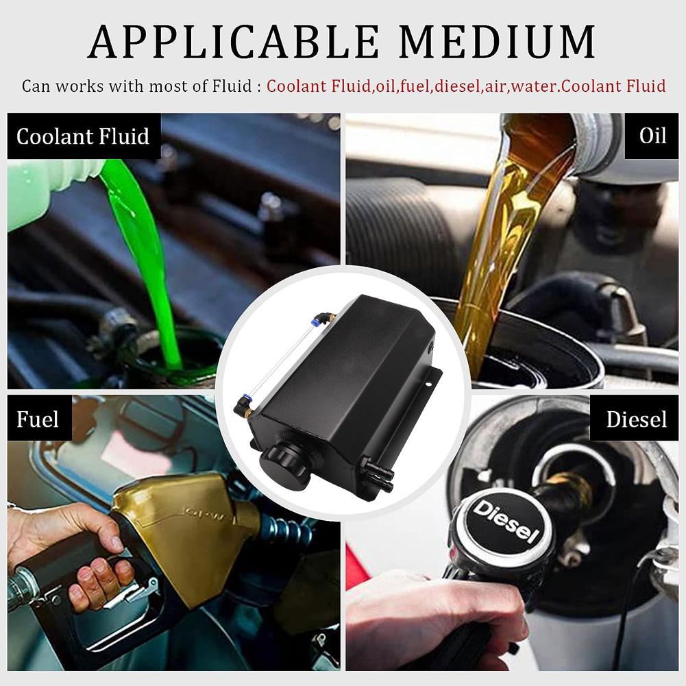 2L Radiator Coolant Overflow Bottle Aluminum Alloy Radiator Overflow Coolant Can Universal Polished Reservoir Car Accessories