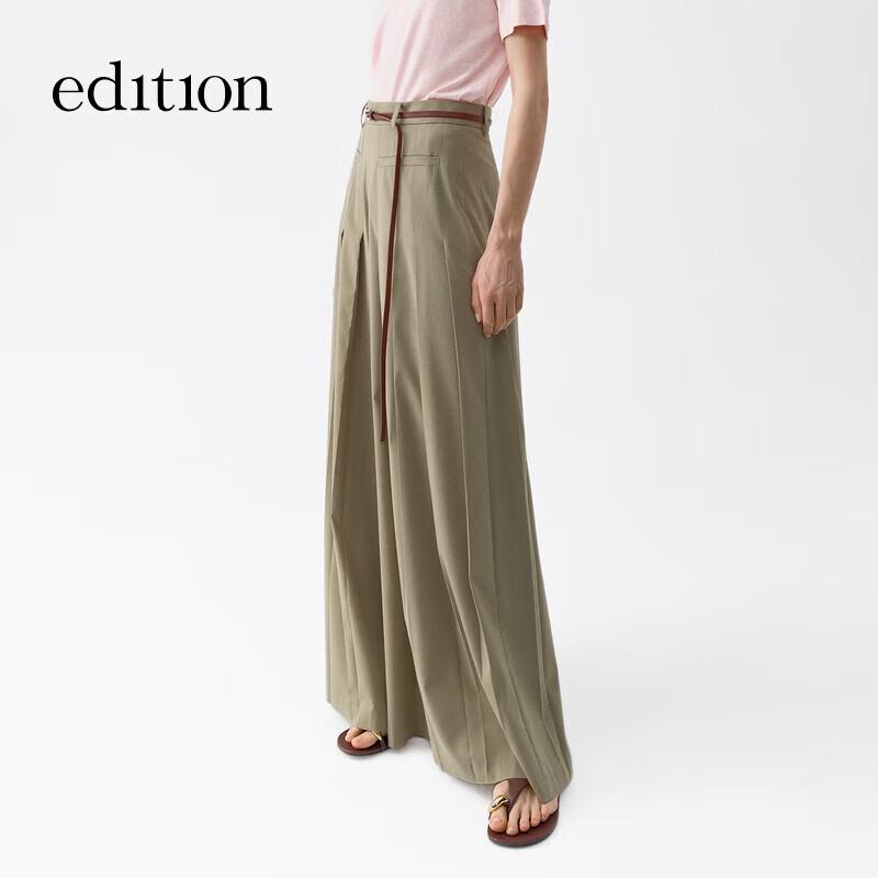 

Edition Women s High-Waist Pleated Wide-Leg Trousers S