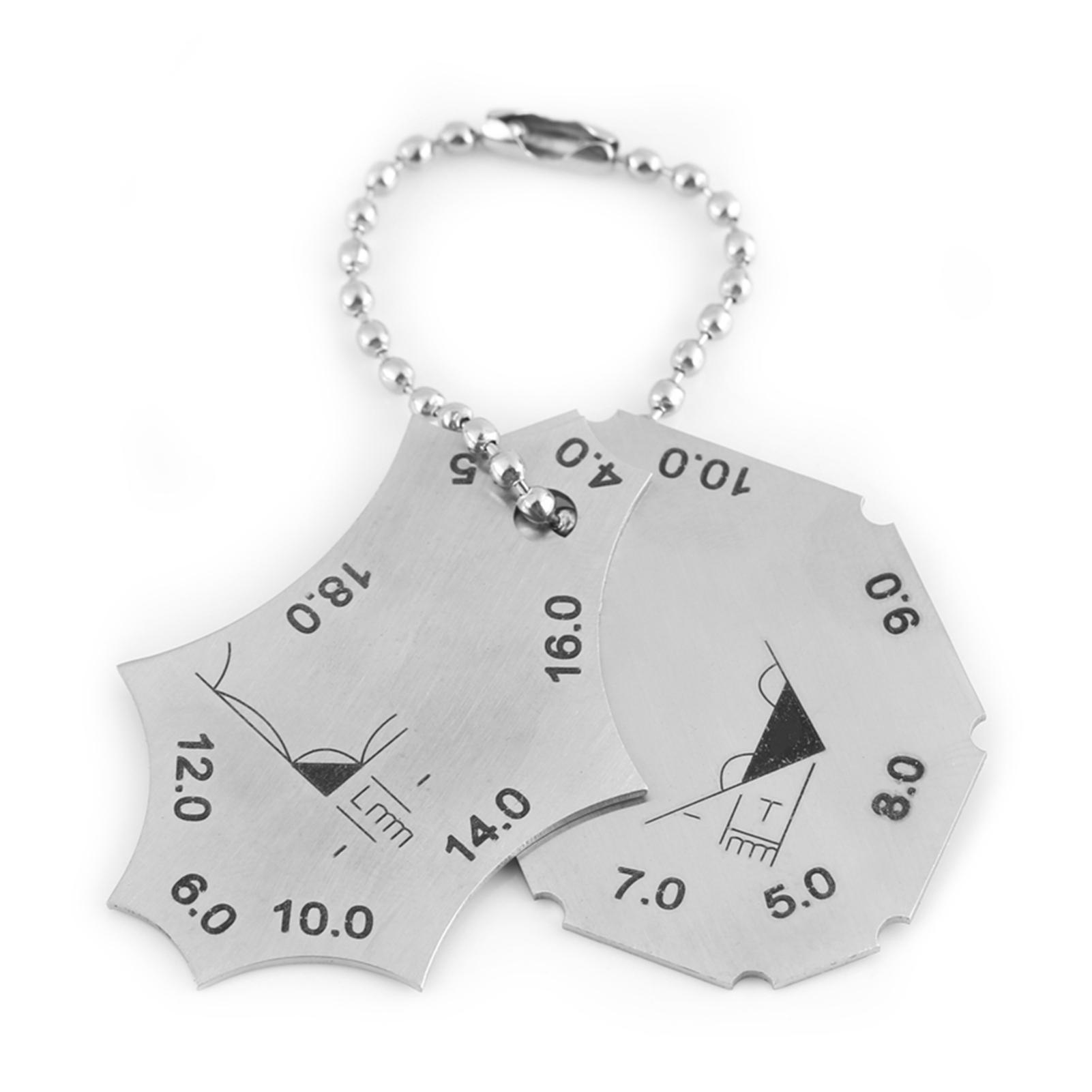 

Fillet Weld Tee Joint Welding Throat Depth Leg Length Gauge Ruler Two piece Gage