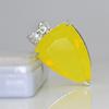 CERTIFIED 76.2 Ct Yellow Opal 925 Sterling Silver A Grade Fancy Gemstone Pendant MY-PD-121-NS