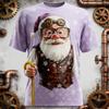 Sommer Herren Santa 3D-Druck Rundhals-T-Shirt