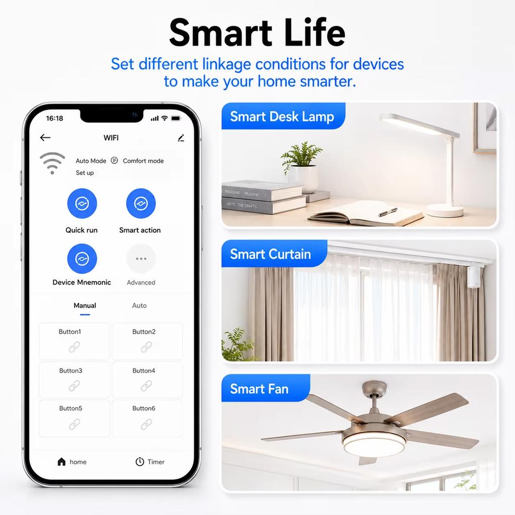 Tuya Smart RF Universal Remote 310-580MHz Zigbee WiFi Clone Copy Controller Smart Life For TV AC Air Conditioner