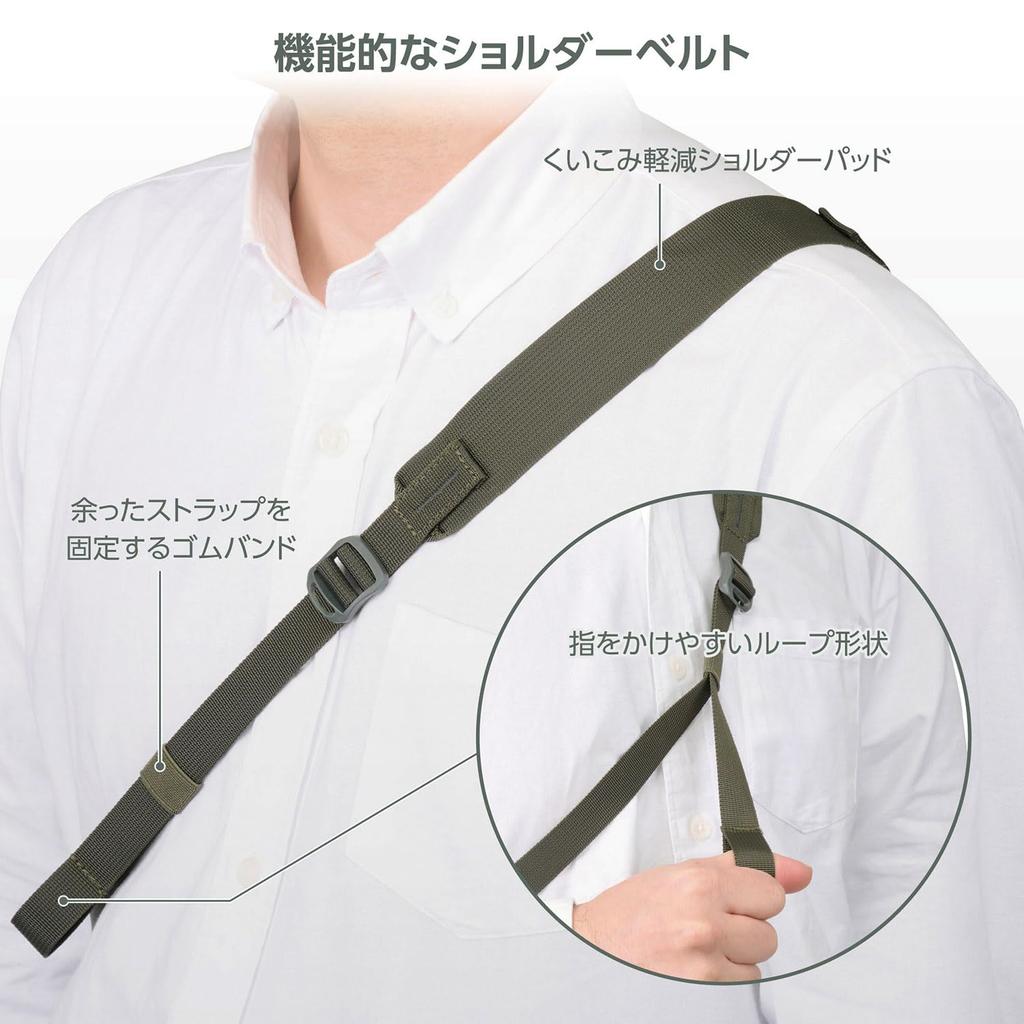 Hakuba Camera Bag Plus Shell Stream Shoulder Pouch AZ Olive Water-Resistant Lightweight Everyday Use AMZSP-STSPOV