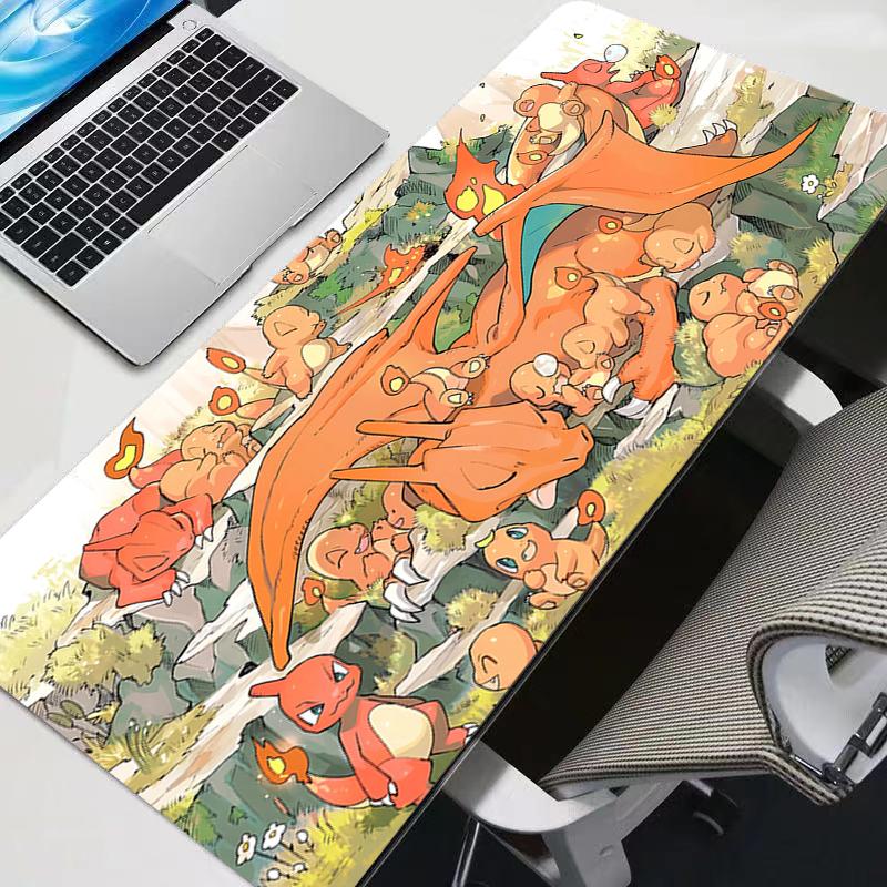 Gaming Mouse Pad PpokemonS Dragon Ccharizard Home New HD Pc Mousepad keyboard pad NonSlip Office Carpet Laptop Mice Pad Gift 800x300x2mm
