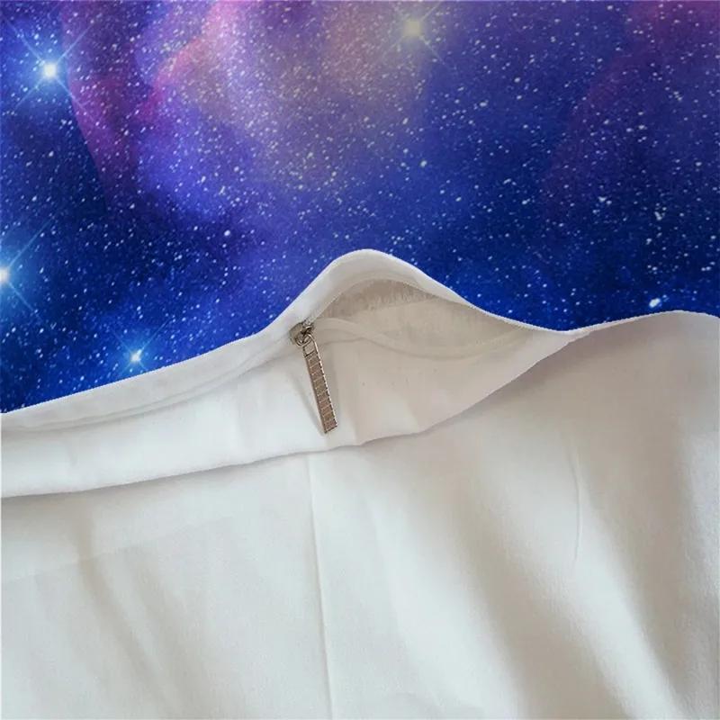 Star Shine Unicorn Head Beding Soft Duvet Cover Sets Dream Carton Pink Purple Comfortable Quilt Cover Pilowcases Home Textile Warm Comforter Set