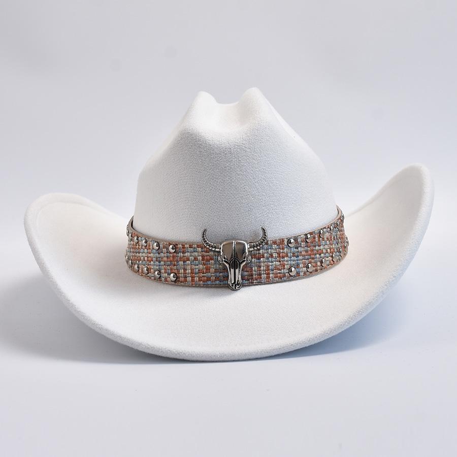 Cappello da Cowboy Trendy Retrò Stile Western da Donna Cappello da Cowgirl Rosa da Donna Cappelli Jazz a Tesa Larga