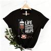 Men Women Coffee Slogan Humorous Animal Graphic TShirt Round Neck Short Sleeve Casual Streetwear Daily Unisex Tops Tees