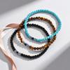 Minimalistisches Evil Eye Armband mit Anhänger für Damen Herren, Tigerauge Naturstein Perlenketten Armbänder, Trendiger Amulett Schmuck Geschenk