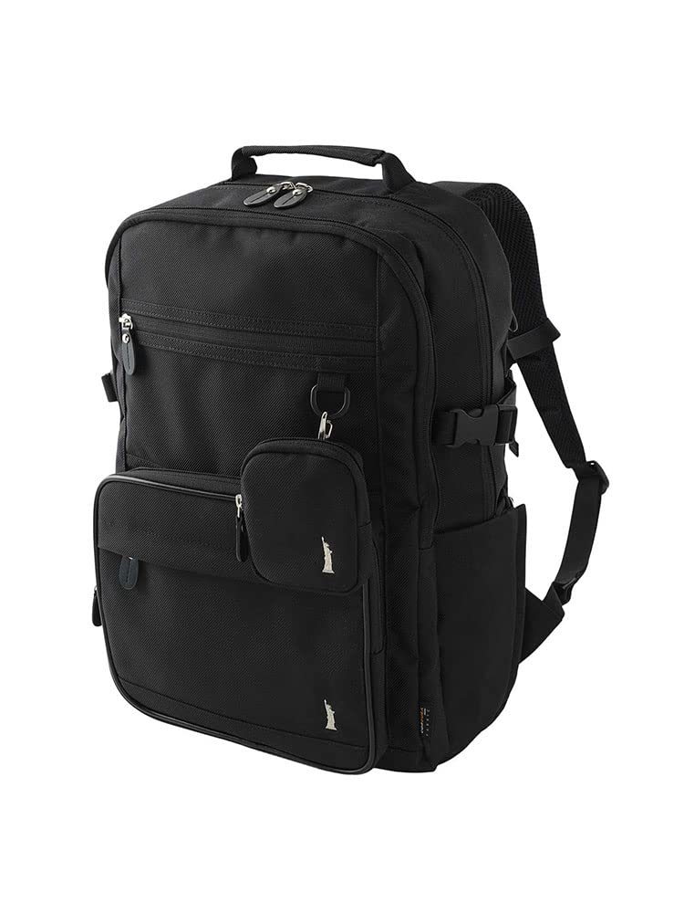 EASTBOY Venus Backpack with Pouch 6219027 Black x Silver F (30L) (940) Japanese High School Bag