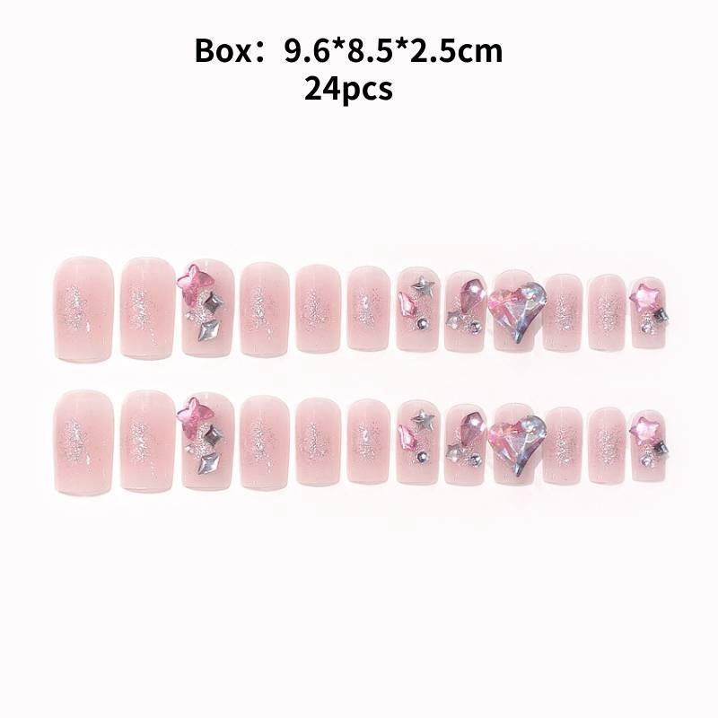 Fashion Nail Handworn Delicate Rhinestones Classic Detachable Nail Patch Style