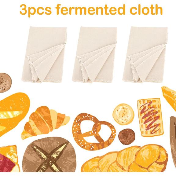 3Pcs Linen Cloth for Bread Baking 14x18 Inches Tea Towels for Baking Sourdough Bread Proofing Towel Pastry Cloth for Dough, Baguettes, Loaves,