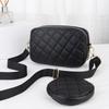 New Crossbody One-shoulder Women's Bag Trendy Zipper Rhombus Soft-faced Horizontal Square Bag