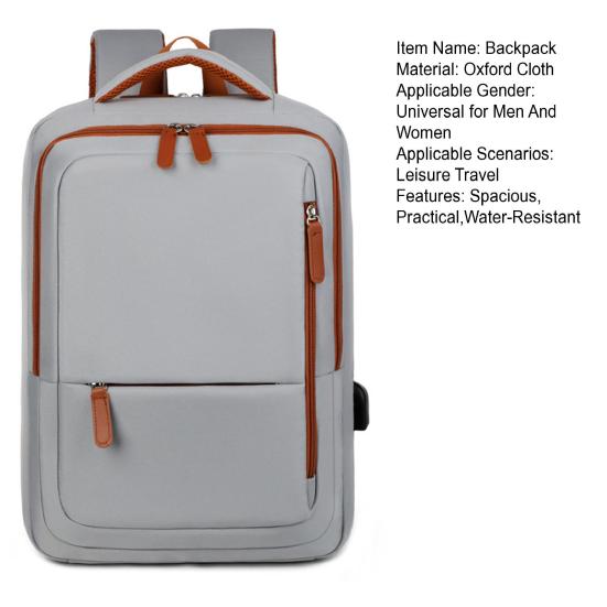 Expandable Backpack with Wet-Dry Pockets Anti-Theft Business Laptop Bag with USB Charging Port Dual Zippers Waterproof Travel Luggage Bag