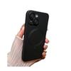 Compatible Frosted Silicone Magnetic Phone Case for iPhone 15 Pro Max, 16, and 14 - Full Coverage Protective Design.