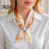 Decorative Scarf Holder Retro Flower Ring, Faux Pearl Rhinestone Clip, Vintage Ring Elegant Silk for Women Neckerchiefs Shawls Shirts