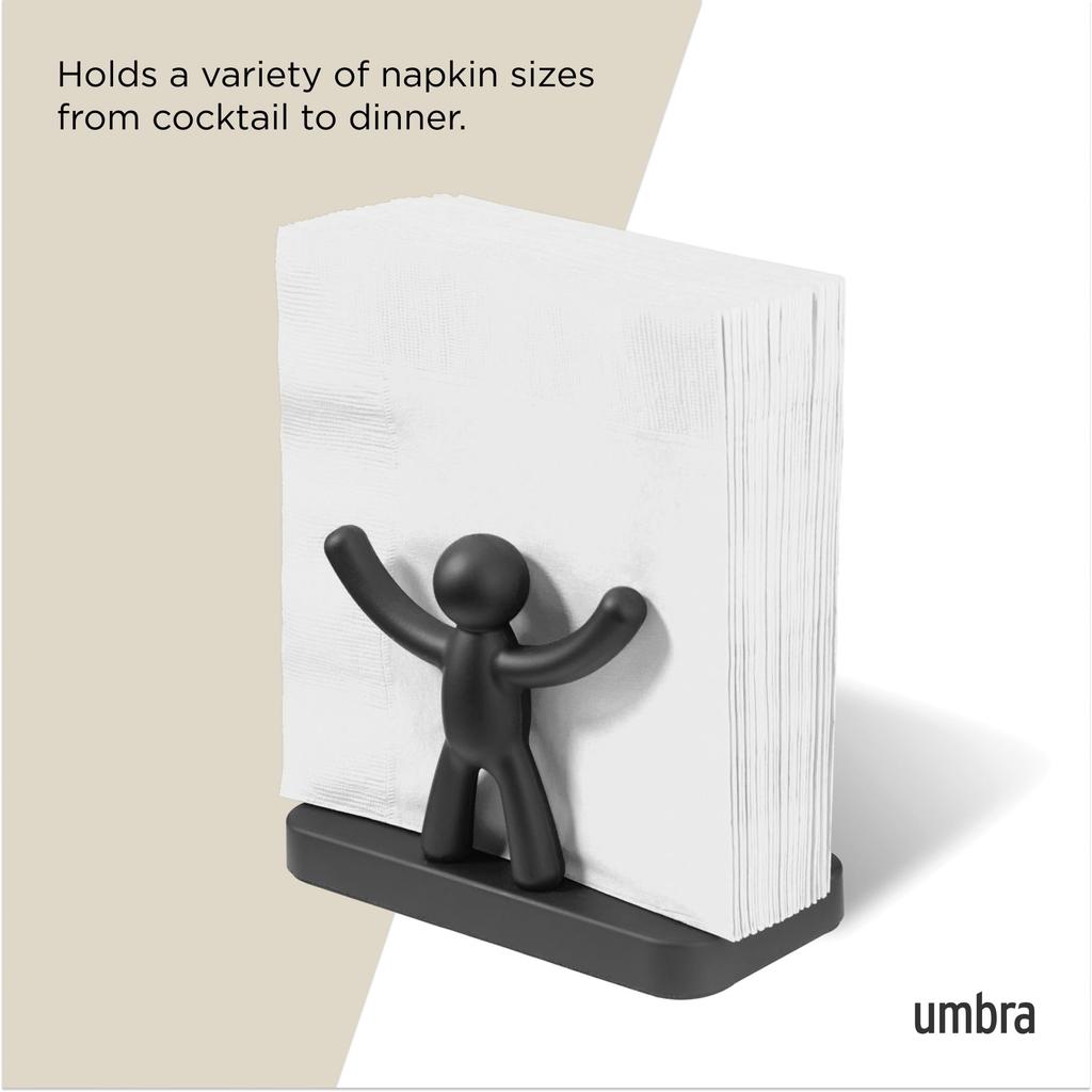 Umbra Paper Paper Napkin x x Umbra Buddy Napkin 2330281040 Holder, Stand, W15.2 D7.6 H11cm, Holder, Black,