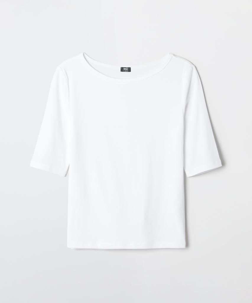 Seupao Boat Neck Sleeve T-Shirt_Sprwg25Ws1