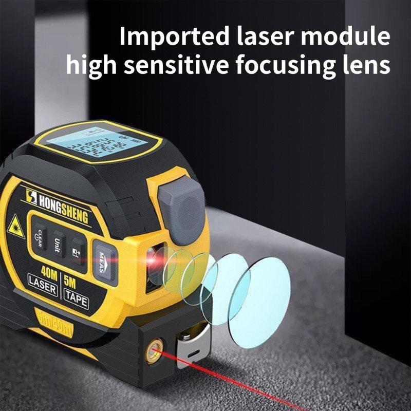 Tape Measure Digital Rangefinder High Precise with Steel Tape for Construction Builders Accurate Indoor and Outdoor Use