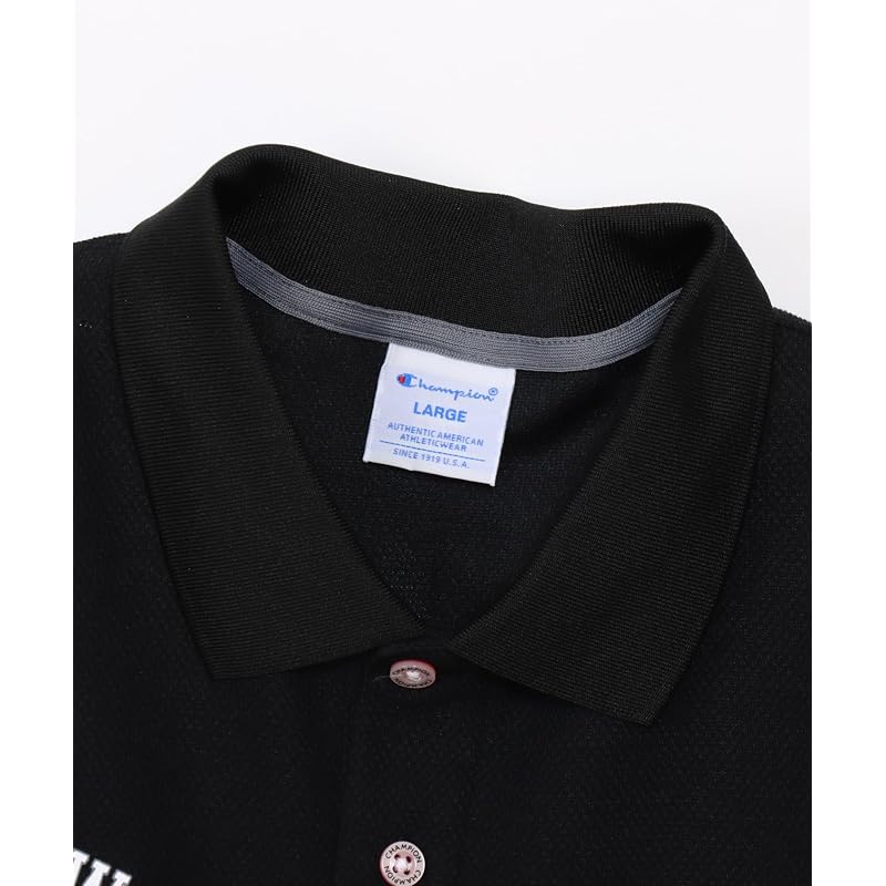 [Champion] Short-Sleeve Script Logo Print Polo Shirt for Men (Golf) C3-DG321-090-L