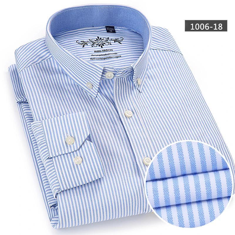 Classic Fit Cotton Full Casual Shirts for Men Solid Color Long-sleeve Plain Shirt Single Pocket Top Soft Slim Fit Formal Clothes