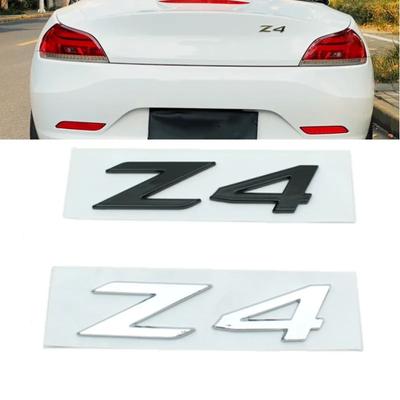 3D ABS Adhesive Chrome Black Logo Z4 Emblem Letters Car Rear Trunk Badge Decal For E85 E89 G29 Z4 Sticker Accessories