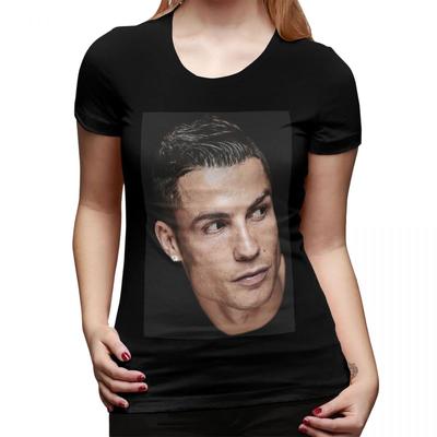 Christiano Ronaldo TShirt for Women Round Neck Streetwear T Shirts Womens Tees Short Summer Clothes Tops