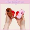 Of Creative Pair Love Heart Capybara Cartoon Plush Toy Pendants With Magnet