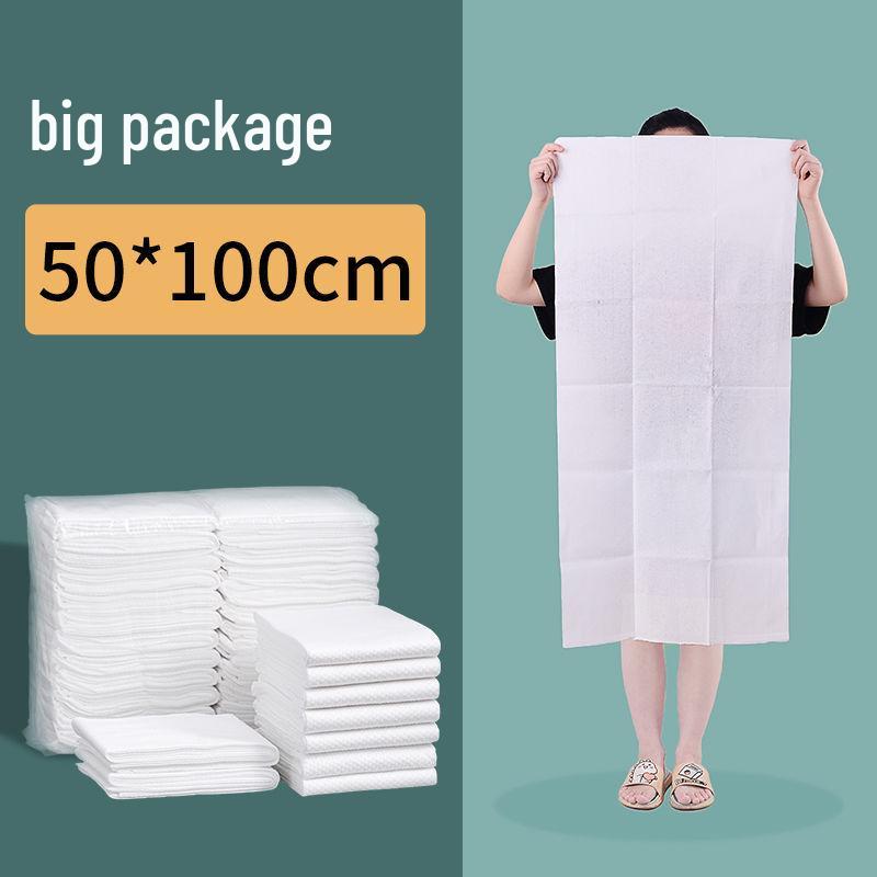 Extra Thick Disposable Bath Towels - 100 Individually Packaged for Adults