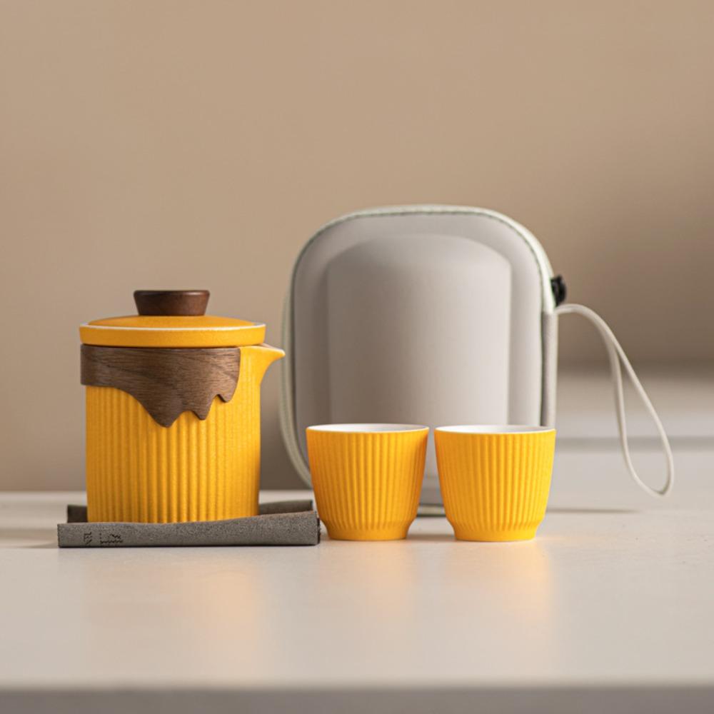 Ceramic Portable Travel Tea Set Business Banking Company High-end Gifts