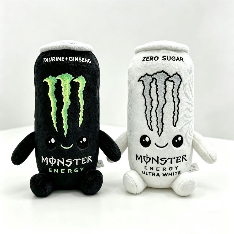 New Cute Zero Sugar Monster Energy Drink Plush Toy Cute Simulation Energy Drink Can Stuffed Doll Multi Color Soft Figure Home Decor Collectible Gift