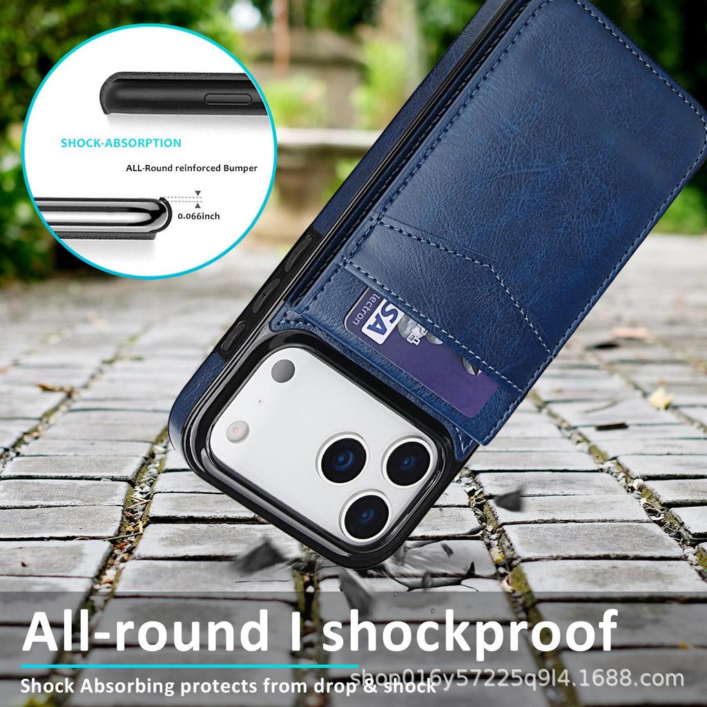 iPhone 17 Pro Max Stylish Card Holder Case with Stand