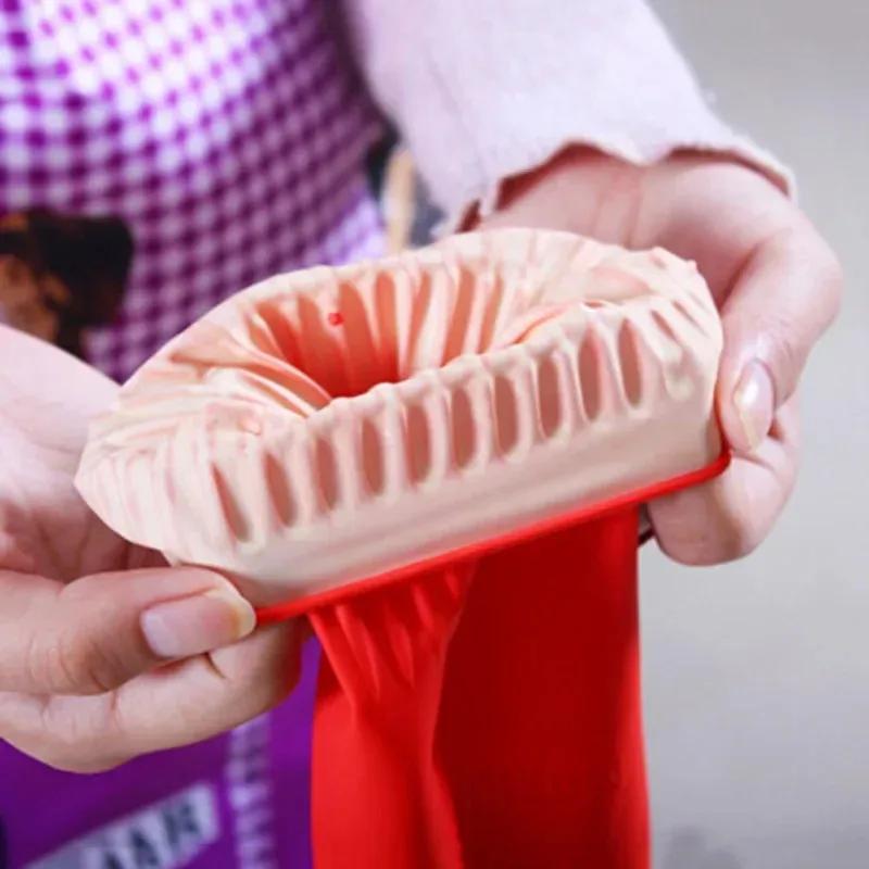 1 pair S/M/L Red Flexible Rubber Clean Gloves Dish Washing Long Home Bathroom Cleaning Kitchen Accessories Plastic Gloves