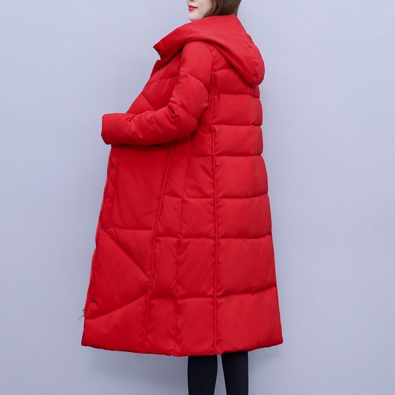 Plus Size Women's Long Jacket Winter Overcoat Fashion Loose Thick Warm Winter Coat Woman Parkas Hooded