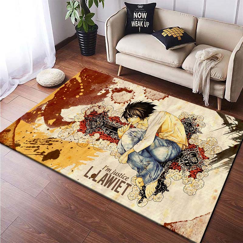 

Японское Аниме Тетрадь Смерти Кира Коврики для пола Квадратные Ковры для Спальни Гостиной Домашнее Украшение Коврики Мягкий Бархатный Коврик Область 40x60cm (16x24in)