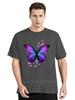 Mens Clothing Colorful Butterfly Petal Oversized Tshirt Short Sleeve Round Cotton Tshirt Cute Graphic Fitness T Shirt Female