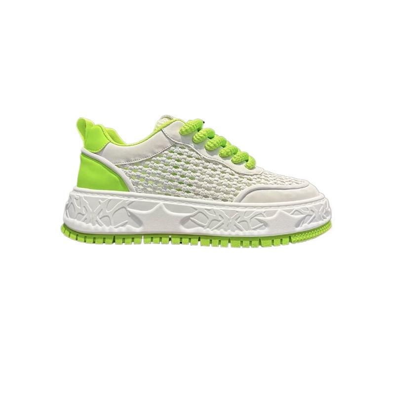 Green Tall Thick Soled Men'S Sneakers Fashion Personality Simple And Versatile Youth Casual Shoes Comfortable Durable Sports