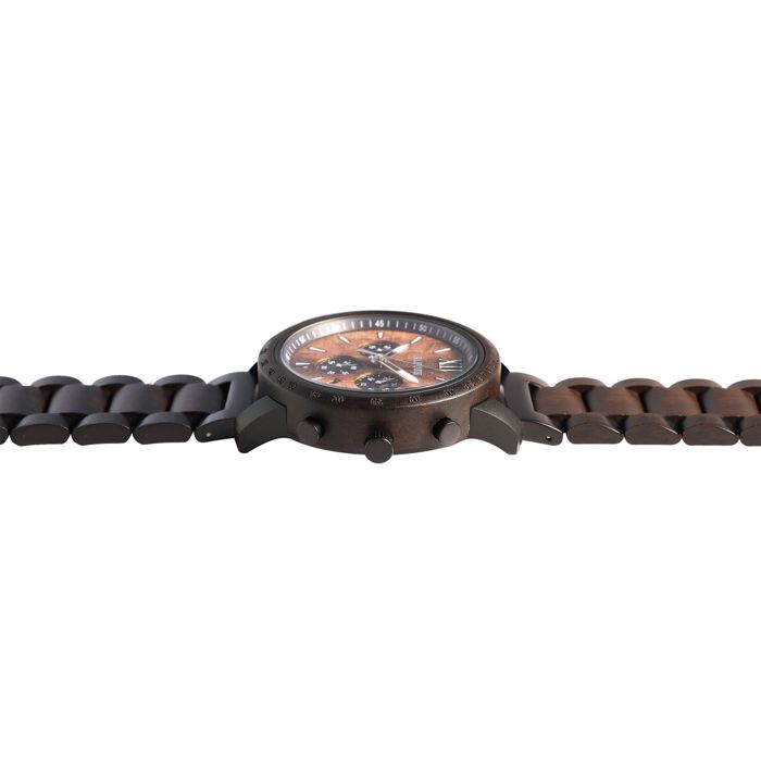 Montre - Extended - Bicolore noir et marron - Bracelet bois et acier - Mouvement quartz VD53