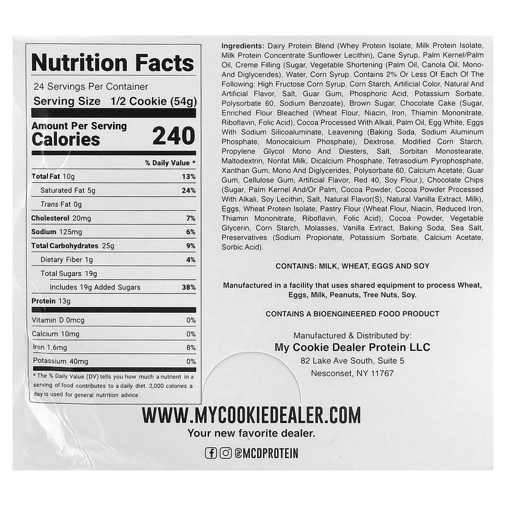 My Cookie Dealer Protein, Protein Cookies, Childhood Favorite Cupcakes, 12-Count, 108g (3.8oz) Each