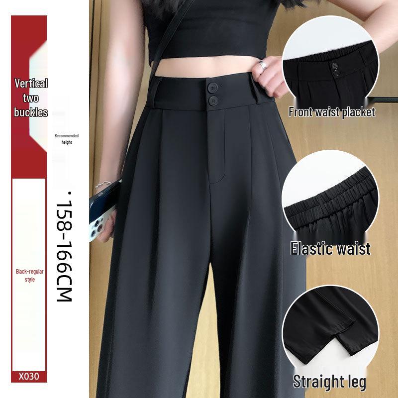 Women's Fleece-Lined Chenille Wide-Leg Pants: Tall, Draped, Casual Style for Spring & Autumn 2025