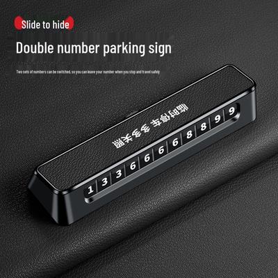Temporary Dual Parking Number Plate for Dashboard