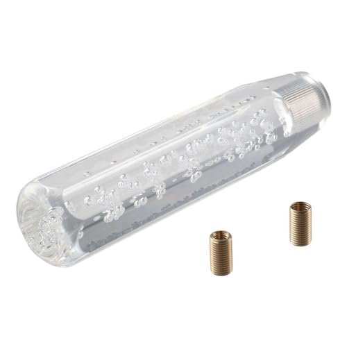 

Clear Gear Shift Knob Stick, Universal 20cm Faux Crystal Bubble Gear Shifter Transparent Lever Head with Adapter Accessories for Manual Transmiss